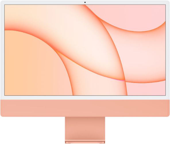 Apple iMac 2021 M1 (Four ports) 24" - Apple M1 chip 8-core CPU - 256GB - Orange - 8GB RAM - 24 Inch