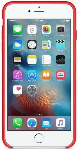 Apple Leather Phone Case for iPhone 6/6s - Bright Red