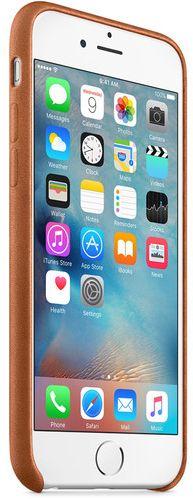 Apple Leather Phone Case for iPhone 6 Plus/6s Plus - Saddle Brown