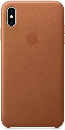 Apple Leather Phone Case for iPhone XS Max - Saddle Brown