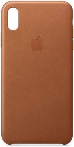 Apple Leather Phone Case for iPhone XS Max - Saddle Brown
