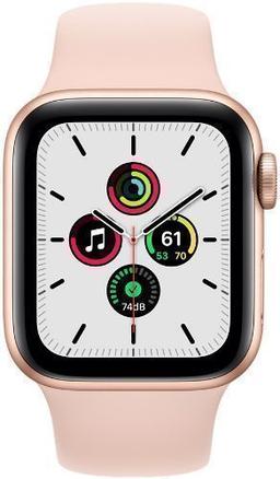 Apple Watch SE 1st Gen (2020) (GPS) - 32GB - 40mm - Gold Aluminum Case with Pink Sand Rubber Sport Band
