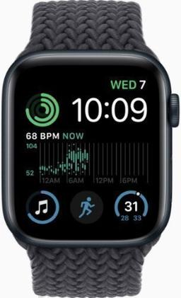 Apple Watch SE 2nd Gen (2022) (GPS) - 32GB - 40mm - Starlight Aluminum Case with Starlight Rubber Sport Band - Medium/Large Size