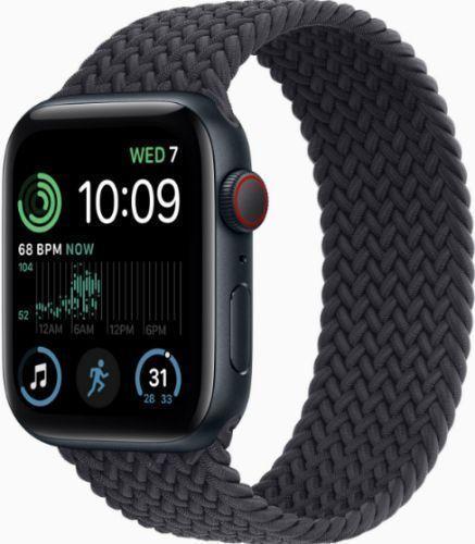 Apple Watch SE 2nd Gen (2022) (GPS) - 32GB - 40mm - Starlight Aluminum Case with Starlight Rubber Sport Band - Medium/Large Size