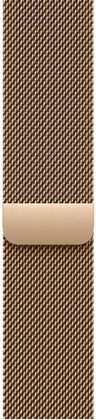 Apple Watch Series 10 (Cellular + GPS) - 64GB - 46mm - Gold Titanium Case with Gold Stainless Steel Milanese Loop Band - M/L Size
