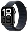 Apple Watch Series 10 (GPS) - 64GB - 46mm - Jet Black Aluminum Case with Ink Textile Sport Loop Band - One Size