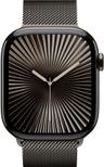 Apple Watch Series 10 (Cellular + GPS) - 64GB - 46mm - Slate Titanium Case with Slate Rubber Milanese Loop Band - S/M Size