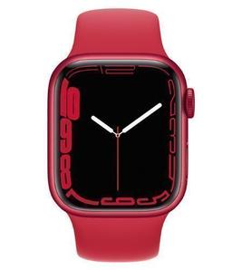 Apple Watch Series 7 (GPS) - 32GB - 41mm - Red Aluminum Case with Red Rubber Sport Band