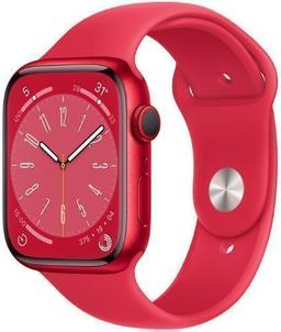 Apple Watch Series 8 (Cellular + GPS) - 32GB - 41mm - Red Aluminum Case with Red Rubber Sport Band