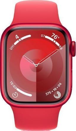 Apple Watch Series 9 (GPS) - 64GB - 45mm - Red Aluminum Case with Red Rubber Sport Band - One Size