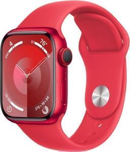 Apple Watch Series 9 (GPS) - 64GB - 45mm - Red Aluminum Case with Red Rubber Sport Band - One Size