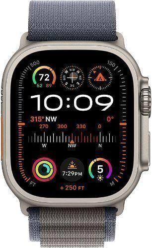Apple Watch Ultra 2 (Cellular + GPS) - 64GB - 49mm - Titanium Titanium Case with Blue/Grey Textile Alpine Loop Band - Medium Size