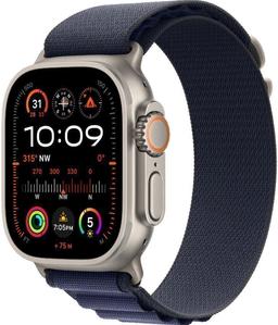 Apple Watch Ultra 2 (Cellular + GPS) - 64GB - 49mm - Titanium Titanium Case with Navy Textile Alpine Loop Band - One Size