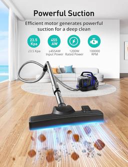 Aspiron 1200W Canister Vacuum Cleaner AS-CA006