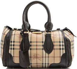 Burberry Haymarket Check Gladstone Satchel