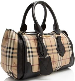 Burberry Haymarket Check Gladstone Satchel