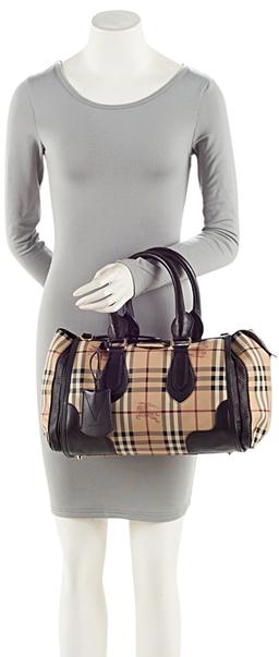 Burberry Haymarket Check Gladstone Satchel