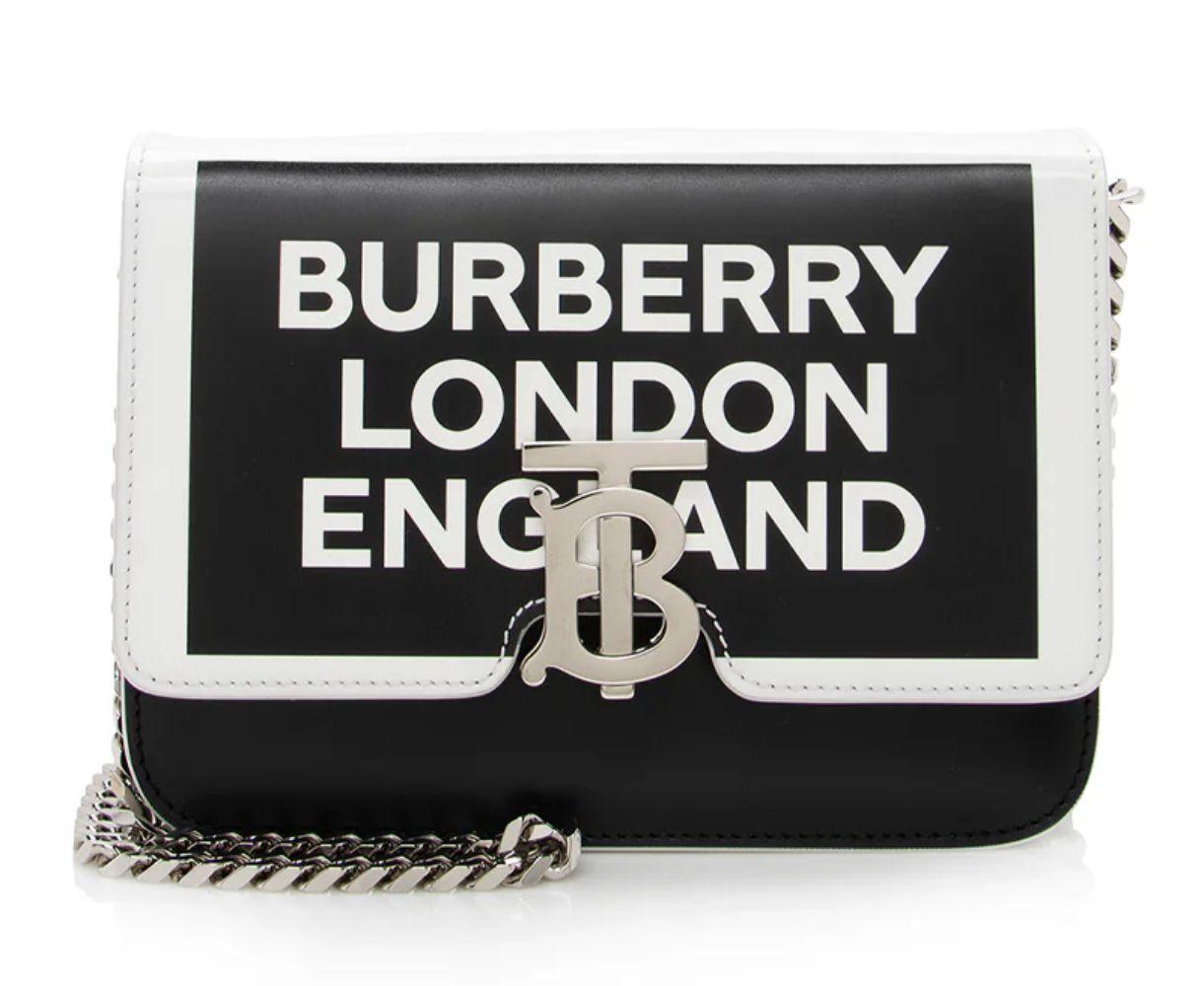 Burberry Leather Logo TB Shoulder Bag