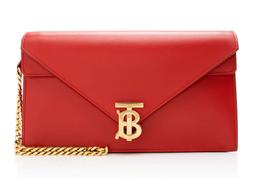 Burberry Leather TB Envelope Chain Shoulder Bag