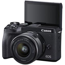 Canon EOS M6 Mark II DSLR Camera Kit 15-45mm Lens - Black