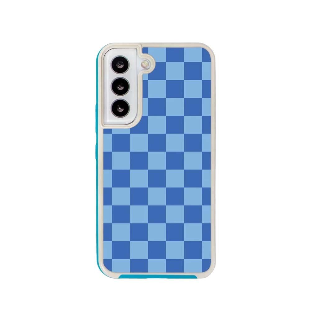 Caseco Blue Checkerboard Print Samsung S22 Case