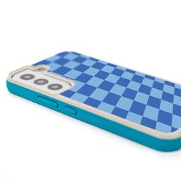 Caseco Blue Checkerboard Print Samsung S22 Case