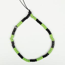 Caseco Green & Black Beaded Phone Charm