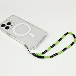 Caseco Green & Black Beaded Phone Charm