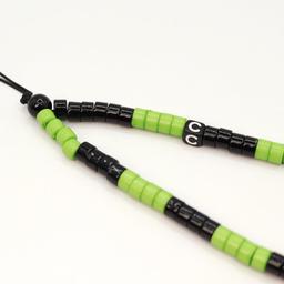 Caseco Green & Black Beaded Phone Charm