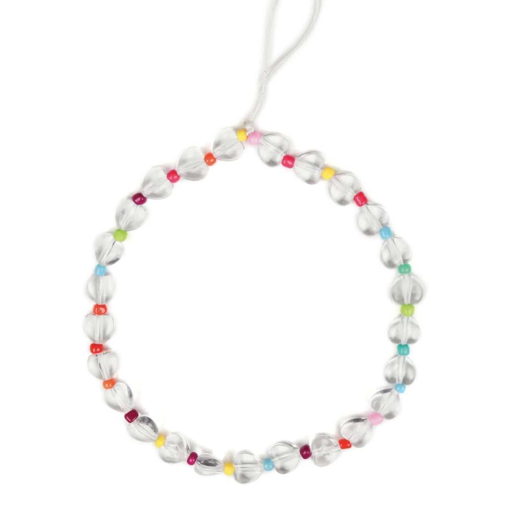 Caseco Hearts Rainbow Pearl Phone Charm - Rainbow