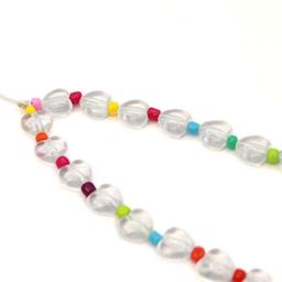 Caseco Hearts Rainbow Pearl Phone Charm - Rainbow