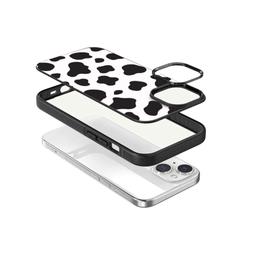Caseco iPhone 15 Case With MagSafe - Black Cow Print
