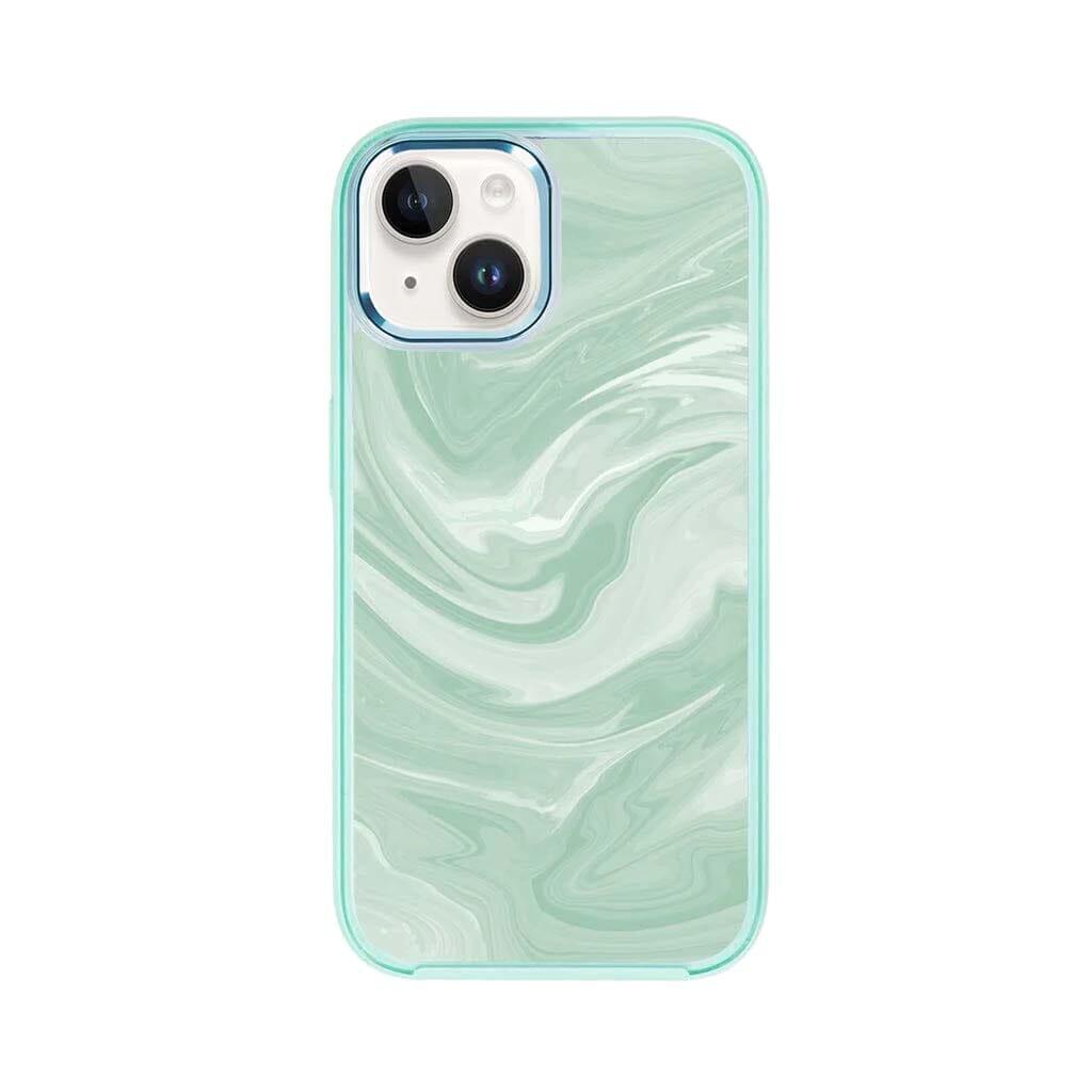 Caseco iPhone 15 Case With MagSafe - Green Swirl - Green