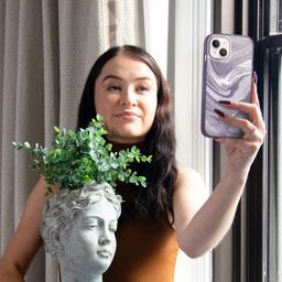 Caseco iPhone 15 Case With MagSafe - Purple Swirl