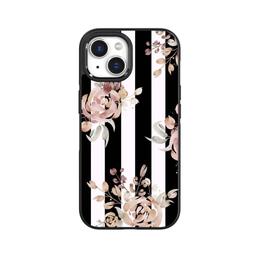 Caseco iPhone 15 Plus Case With MagSafe - Black Flower - Black