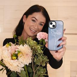 Caseco iPhone 15 Plus Case With MagSafe - Blue Flower