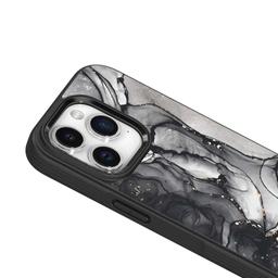 Caseco iPhone 15 Pro Case With MagSafe - Black Marble - Black