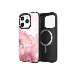 Caseco iPhone 15 Pro Case With MagSafe - Pink Marble - Pink