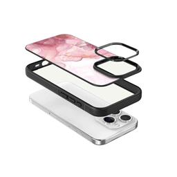 Caseco iPhone 15 Pro Case With MagSafe - Pink Marble - Pink
