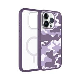 Caseco iPhone 15 Pro Case With MagSafe - Purple Camo