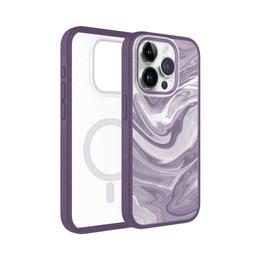 Caseco iPhone 15 Pro Case With MagSafe - Purple Swirl