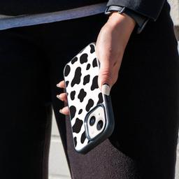 Caseco MagSafe iPhone 13 Black Cow Print Case