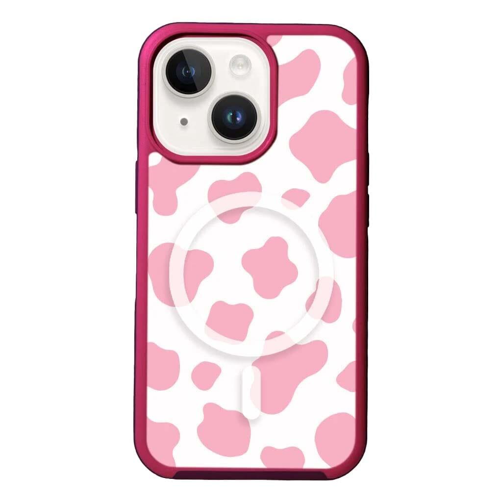 Caseco MagSafe iPhone 13 Pink Cow Print Case