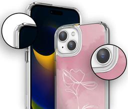 Caseco MagSafe iPhone 13 Pink Flower Case - Pink (Clear)