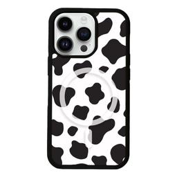Caseco MagSafe iPhone 13 Pro Black Cow Print Case