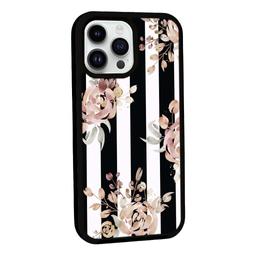 Caseco MagSafe iPhone 13 Pro Black Flower Case