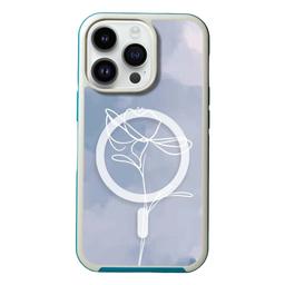 Caseco MagSafe iPhone 13 Pro Max Blue Flower Case