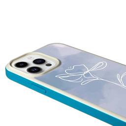 Caseco MagSafe iPhone 13 Pro Max Blue Flower Case