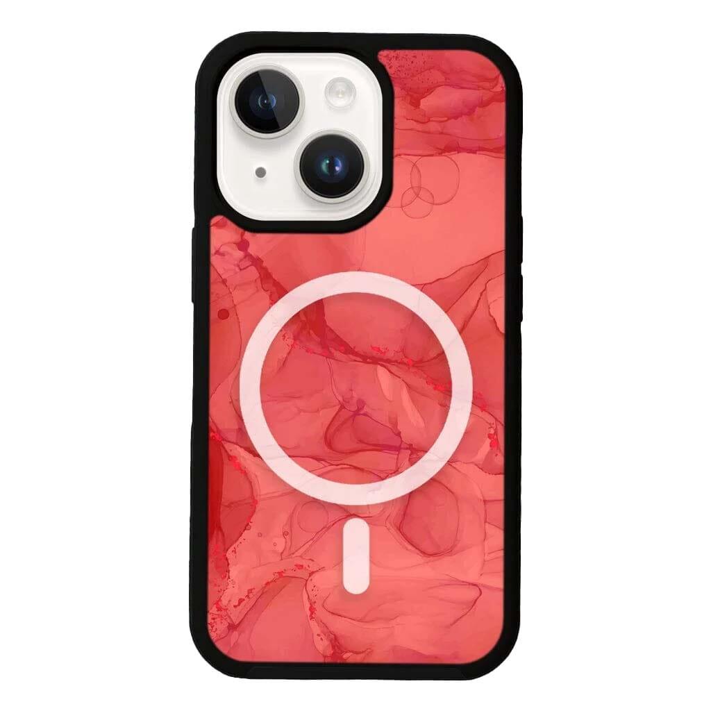 Caseco MagSafe iPhone 13 Red Marble Case - Red