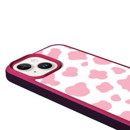 Caseco MagSafe iPhone 14 Pink Cow Print Case